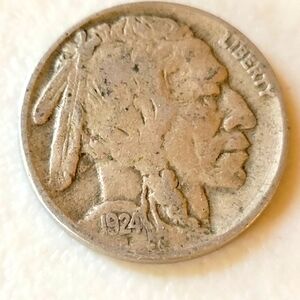 1924 Vintage Buffalo Nickel Coin